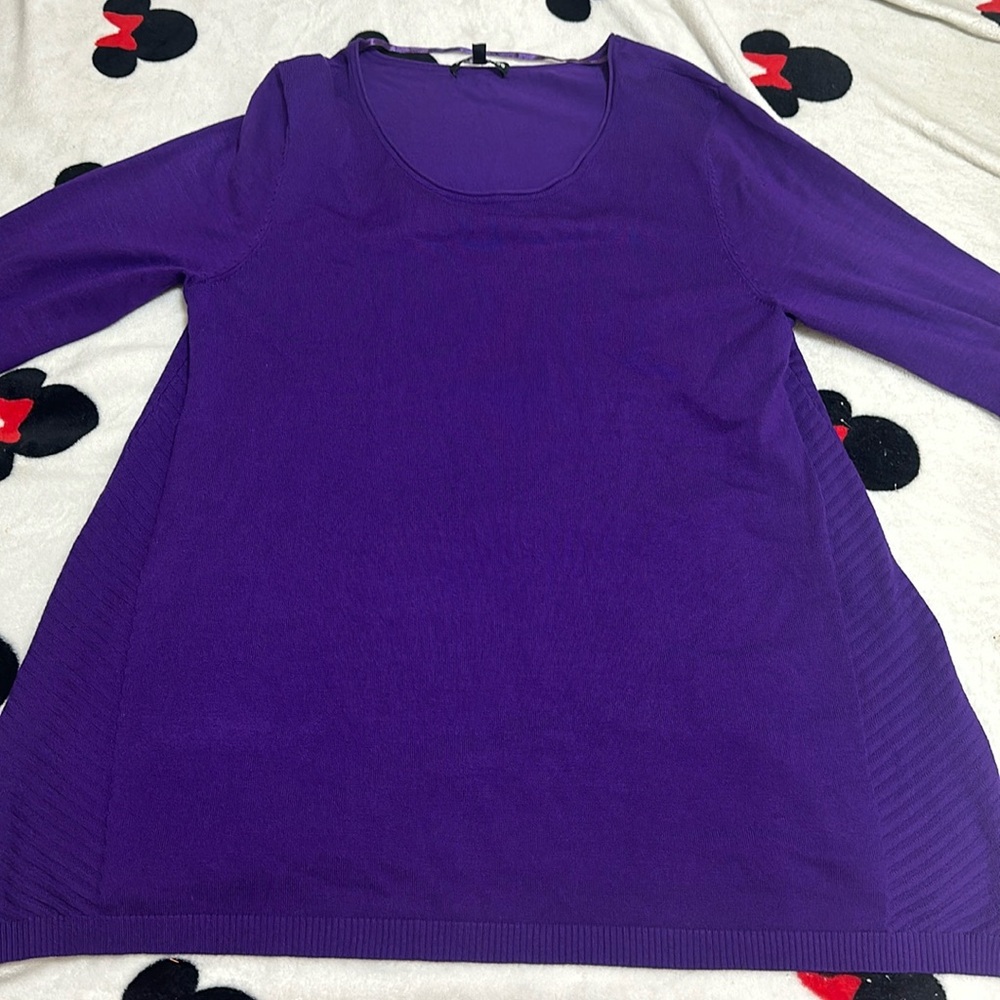 Cable & Gage Purple Sweater